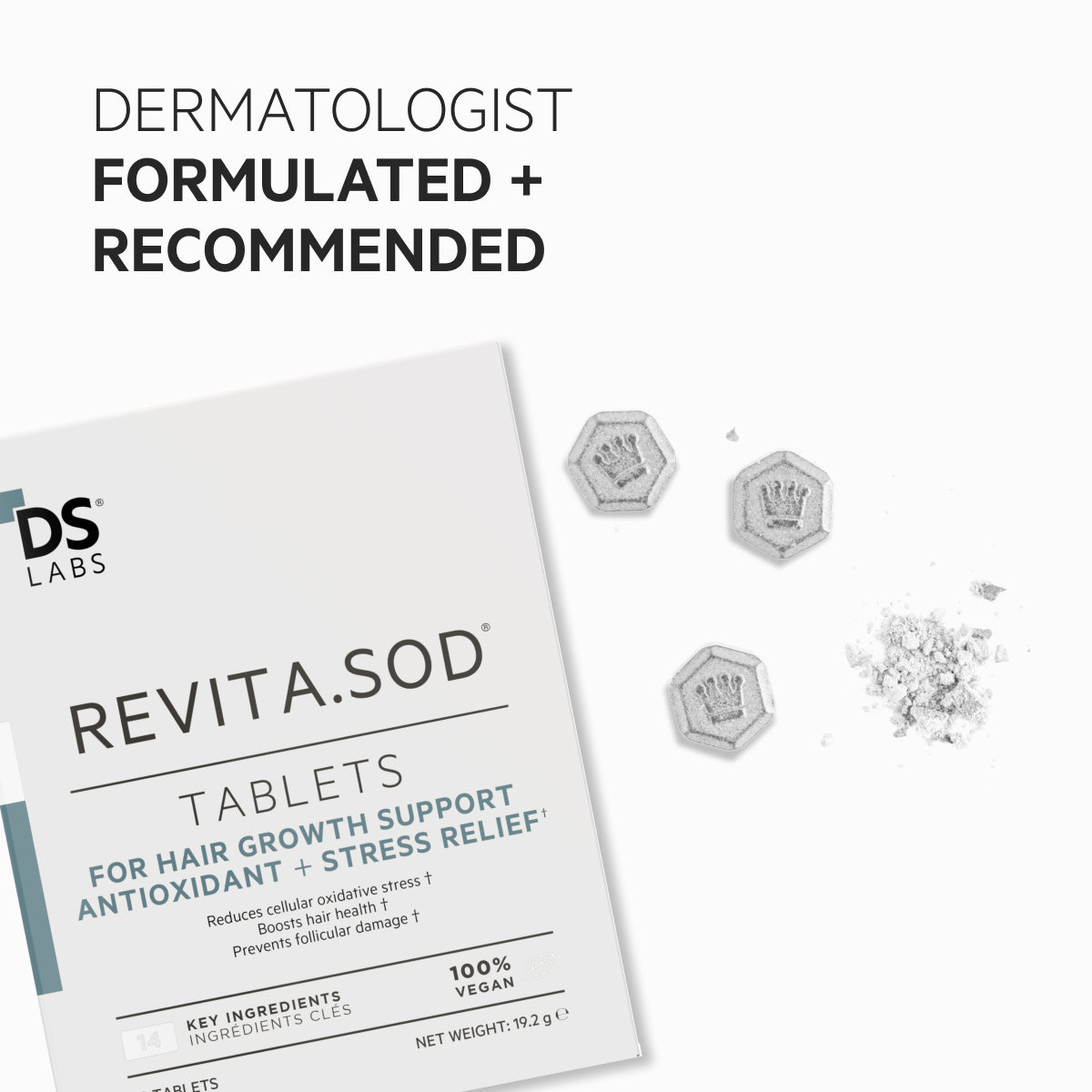 Revita.SOD | Comprimidos para apoyar el crecimiento del cabello + antioxidante + alivio del estrés