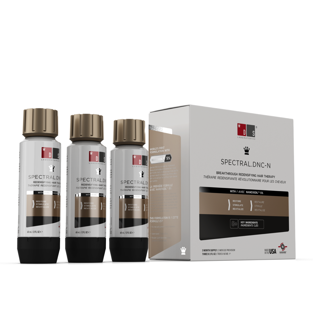Spectral.DNC-N® Para 3 meses | Innovador tratamiento anticaída con Nanoxidil 5%
