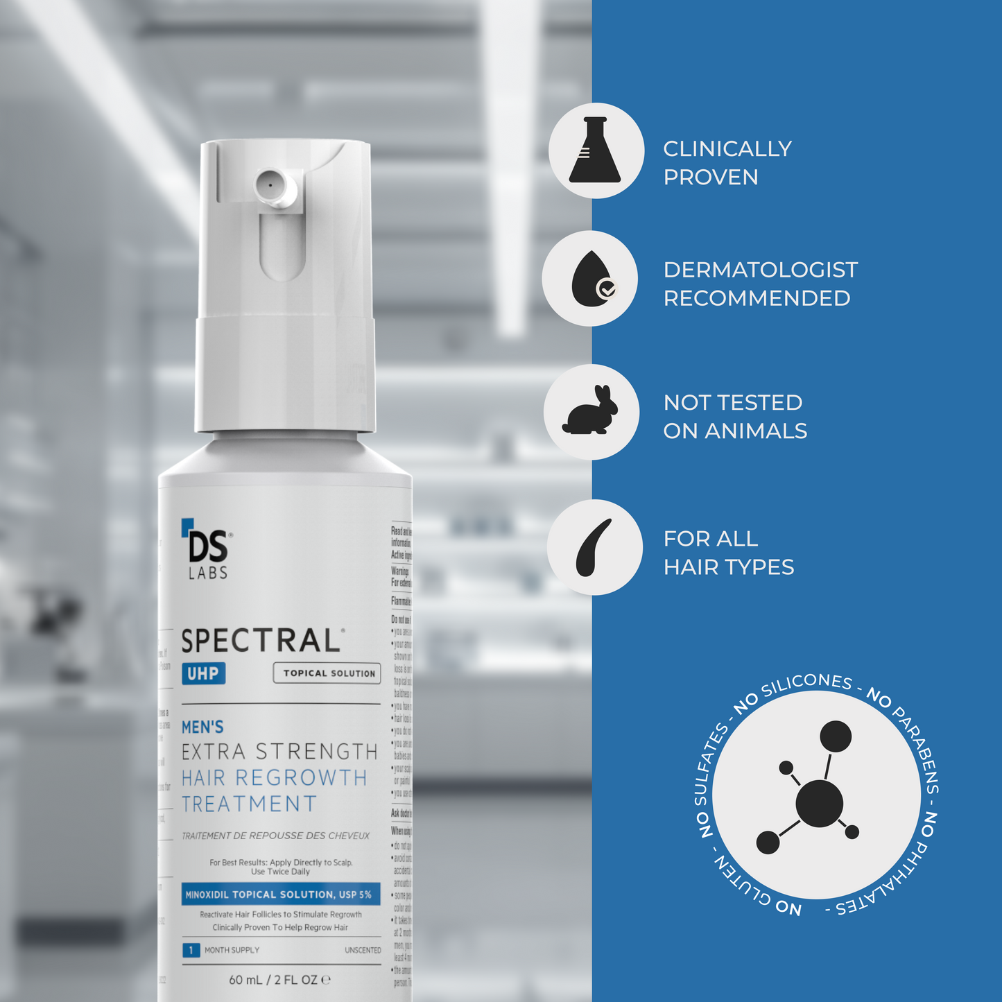 Spectral.UHP | MEN’S Extra Strength Hair Regrowth Treatment with Minoxidil 5%