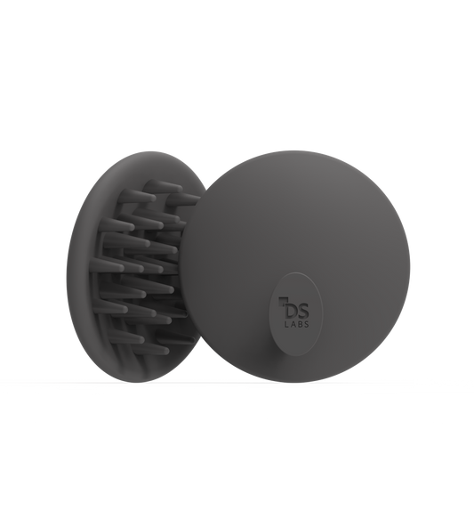 Cepillo revitalizante para el cuero cabelludo gris | Masajeador y exfoliante capilar